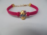 Cód:PS38- Pulseira Caveirinha Rosa Pink