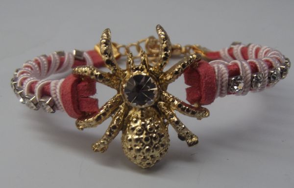 Cód:PS37- Pulseira Aranha com Strass Svarovski