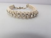 Cód:PS16- Pulseira Strass, base prata
