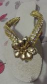 Cód:CH01- Chinelo Fio Dourado com Strass Svarovski